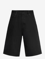 Weekday - Astro Mid Rise Loose Baggy Denim Shorts - Džinsai - Juoda