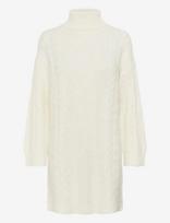 Cream - Crskie Knit Dress - Trumpa suknelė - Balta