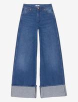 Wrangler - Cuffed Trouser - Platūs džinsai - Mėlyna