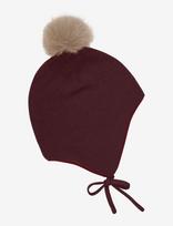 Minymo - Hat W. Detachable Fake Fur - Kepurė - Raudona
