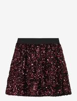 Creamie - Skirt Velour Sequins - Trumpas sijonas - Raudona