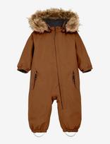 Color Kids - Baby Coverall W. Fake Fur - Slidinėjimo kombinezonai ir komplektai - Ruda