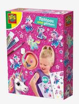 SES Creative - Tattoos And Glitter - Unicorn - Tatuiruotės - Marga / raštuota