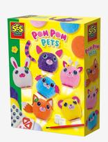 SES Creative - Pom Pom Pets - Rankdarbių rinkinys - Marga / raštuota