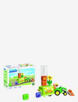 PLAYMOBIL - Junior Tractor With Load And Drop Planter - Playmobil Junior - Žalia