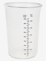 Städter - Measuring Cup Ø12Cm / H16.5Cm Transparent Silicon - Matavimo šaukštas - Nude