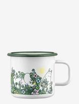 Muurla - Moomin Enamel Mug In The Garden 3,7Dl - Kavos puodelis - Balta