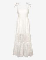 Malina - Adri Embroidered Tie Strap Maxi Dress - Vasarinė suknelė - Balta