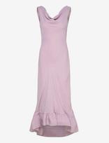Malina - Alia Cowl Neck Ruffled Maxi Dress - Iki kelių ir midi suknelės - Rožinė