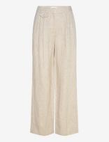 Malina - Yana Tailored Wide Linen Pants - Lininės kelnės - Smėlio