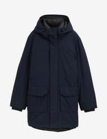 Tom Tailor - Tech Hooded Parka - Parka stiliaus striukė - Tamsiai mėlyna