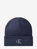 Calvin Klein - Ck Fine Rib Beanie - Kepurė - Tamsiai mėlyna
