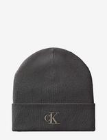 Calvin Klein - Ck Fine Rib Beanie - Kepurė - Pilka