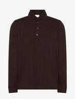 Calvin Klein - Ls Jacquard Wool Polo - Marškinėliai ilgomis rankovėmis - Ruda