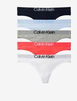 Calvin Klein - Thong 5Pk - Stringai - Marga / raštuota