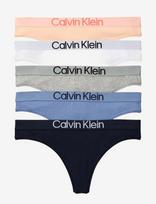 Calvin Klein - Thong 5Pk - Stringai - Marga / raštuota