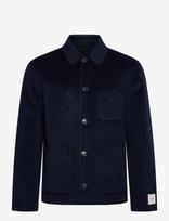 Calvin Klein - Ls Double Face Wool Blend Chore - Vilnonė striukė - Tamsiai mėlyna