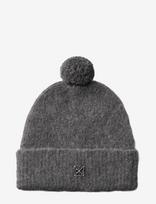 Calvin Klein - Emblem Brushed Pompom Beanie - Kepurė - Pilka