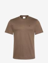 Calvin Klein - Ss Supima Chest Emb Crewneck Tee - Marškinėliai trumpomis rankovėmis - Ruda