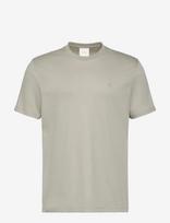 Calvin Klein - Ss Supima Chest Emb Crewneck Tee - Marškinėliai trumpomis rankovėmis - Smėlio