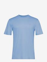 Calvin Klein - Ss Supima Chest Emb Crewneck Tee - Marškinėliai trumpomis rankovėmis - Mėlyna