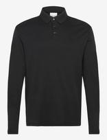 Calvin Klein - Ls Supima Cotton Solid Polo - Marškinėliai ilgomis rankovėmis - Juoda