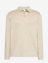 Calvin Klein - Ls Supima Cotton Solid Polo - Marškinėliai ilgomis rankovėmis - Smėlio