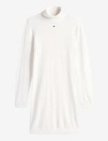 Tommy Jeans - Tjw Ess Turtleneck Sweater Dress - Trumpa suknelė - Balta