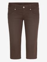 Monki - Ultra Low Rise Capri Trousers - Kapri kelnės - Ruda