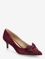 Lauren Ralph Lauren - Adrienne Bow-Trim Suede Pump - Klasikiniai aukštakulniai - Raudona