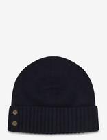 Lauren Ralph Lauren - Button-Trim Knit Beanie - Kepurė - Tamsiai mėlyna