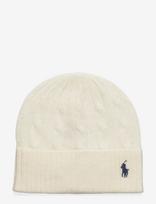 Polo Ralph Lauren - Cable-Knit Wool-Cashmere Beanie - Kepurė - Kreminė spalva