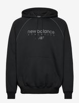 New Balance - Linear Graphic Fleece Hoodie - Sportinis džemperis su gobtuvu - Juoda