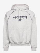 New Balance - Linear Graphic Fleece Hoodie - Sportinis džemperis su gobtuvu - Pilka