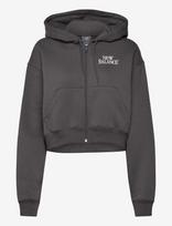 New Balance - Linear Heritage Fleece Full Zip - Sportinis džemperis su gobtuvu - Pilka