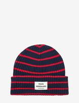Mads Nørgaard - Yota Anju Stripe Beanie - Kepurė - Raudona