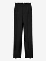 Weekday - Nate Regular Waist Baggy Straight Trousers - Klasikinės kelnės - Juoda