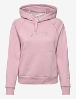 Asics - Asics Logo Fleece Pullover Hoodie - Sportinis džemperis su gobtuvu - Rožinė