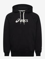 Asics - Asics Logo Fleece Pullover Hoodie - Sportinis džemperis su gobtuvu - Juoda