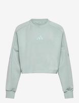 Adidas Sportswear - Jg Fi 3S Crew - Megztinis - Žalia