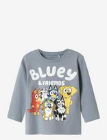 Name It - Nmmalex Bluey Ls Nreg Top Noos Sky - Ilgarankoviai marškinėliai - Pilka