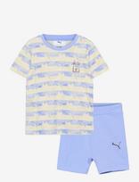 PUMA - Puma X Gabby S Dollhouse Minicats Tee And Shorts Set Inf - Marškinėlių rinkinys trumpomis rankovėmis - Mėlyna