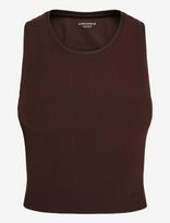 Björn Borg - Studio Ribbed Cropped Tank Top - Sportinė palaidinė be rankovių - Ruda