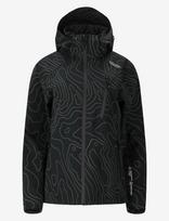 Weather Report - Camelia W Aop Awg Jacket W-Pro 1500 - Sportinis lietpaltis - Juoda