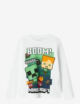 Name It - Nkmac Minecraft Ls Nreg Top Box Noos Bfu - Ilgarankoviai marškinėliai - Balta