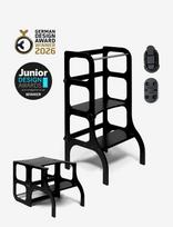 Ette Tete - Step'n'sit® Helper Tower - Table - Motorinių įgūdžių baldai - Juoda