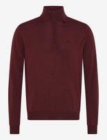 J. Lindeberg - Kiyan Quarter Zip Sweater - Megztinis su užtrauktuku - Burgundiška splava