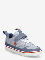 Timberland - Stone Jump Low Hook & Loop Sneaker Lt Blue Canvas - Aukštakulniai sportbačiai - Mėlyna