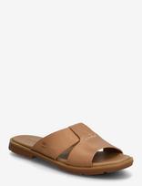 Timberland - Calista Bay Slide Sandal Medium Brown Full Grain - Baseino šlepetės - Ruda
