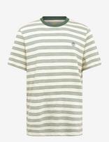 Timberland - 4 Rows Striped Short Sleeve Tee Putty-Pineneedle Yd - Marškinėliai trumpomis rankovėmis - Kreminė spalva